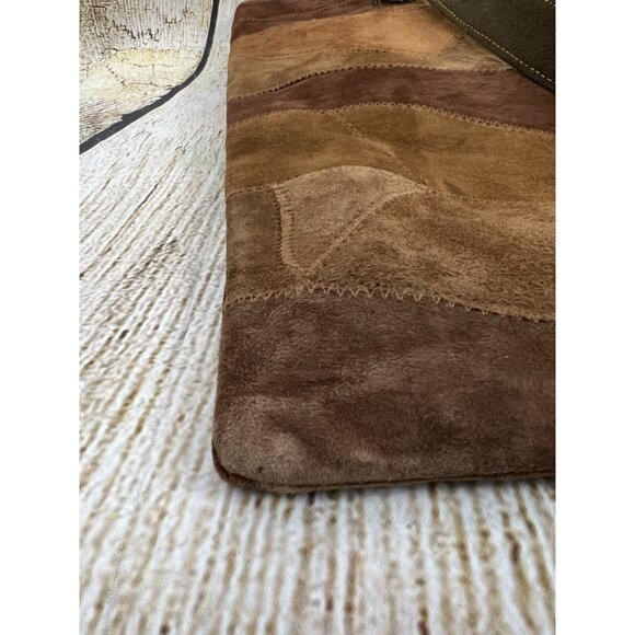 Vaan & Co Upcycled Patchwork Leather Suede Handbag Tote Brown XL Boho Earthy - Picture 5 of 12